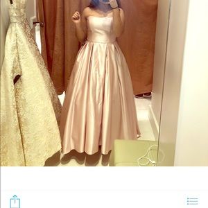 Strapless Satin High Low dress